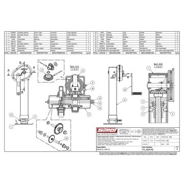 Pied béquille   10000kg carré 110mm 2-vitesse