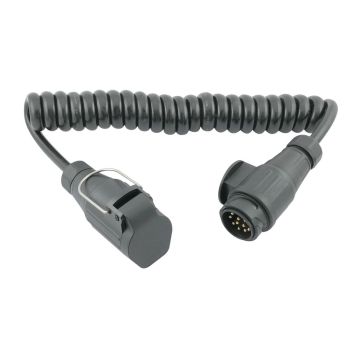 Spiralkabel - Verlängerung 13-pol 12V  Arbeitslänge 1m