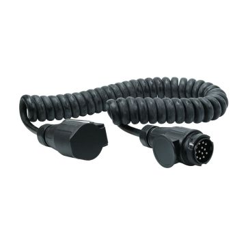 Câble spiralé - rallonge 13 broches 12 V  Longueur utile 3m