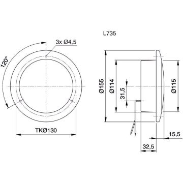 LED Rückfahrleuchte  Jokon WR 735   24V