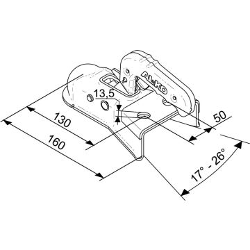 Kugelkupplung für V-Deichsel 750kg
