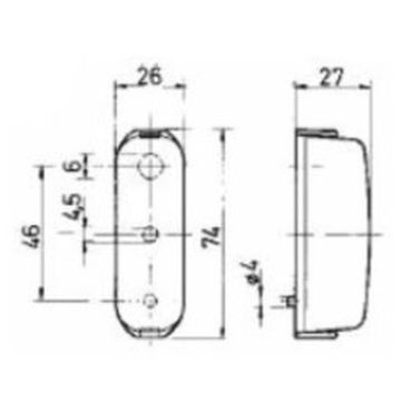 Blinkleuchte Jokon  BL 96 seitlich   12V