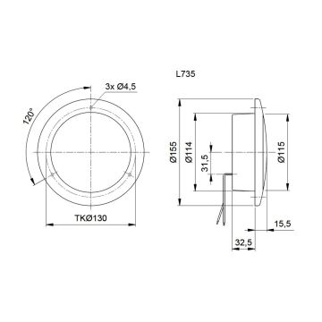 LED Nebelschl. - Rückfahrleuchte Jokon SNW735b 12V