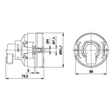 Rückfahrleuchte Jokon W65   12V