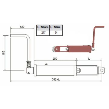 Handspindelbremse Seilrolle 60mm Ø