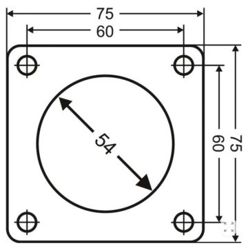 Einbau - Stecker  5-pol CEE, rot 16A, 400V
