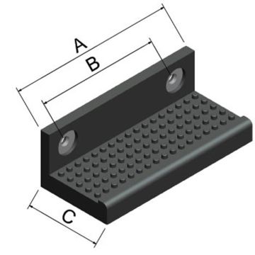 Gummitritt  200 x 91.5mm