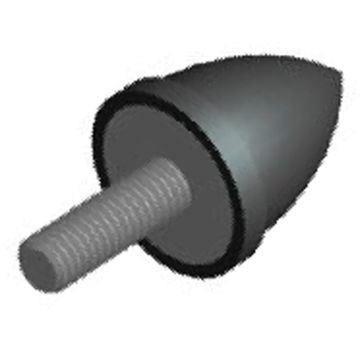 Butoir caoutchouc-métal hauteur 24mm, Ø20mm