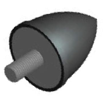 Butoir caoutchouc-métal hauteur 37mm, Ø32mm