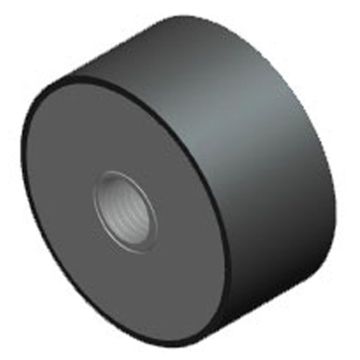 Butoir caoutchouc-métal hauteur 20mm, Ø40mm