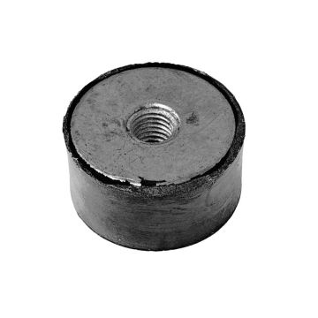 Butoir caoutchouc-métal hauteur 20mm, Ø40mm