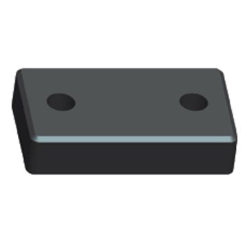 Support caoutchouc noir A 140 B 80 C 30mm