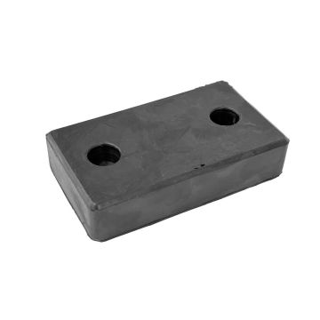 Support caoutchouc noir A 140 B 80 C 30mm
