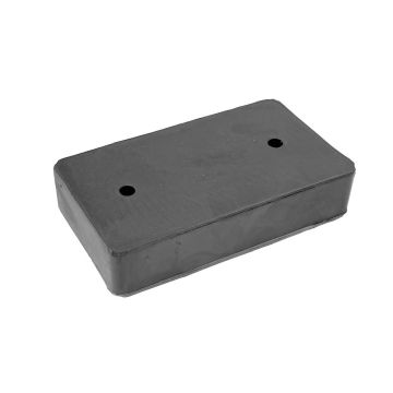 Support caoutchouc noir A 140 B 80 C 30mm