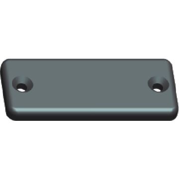 Support caoutchouc noir L 130 B 55 H 10mm