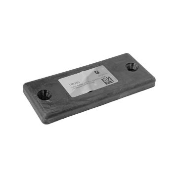 Support caoutchouc noir L 130 B 55 H 10mm