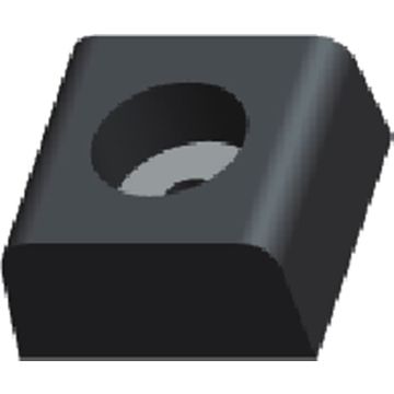 Butoir battu caoutchouc noir LxL 41mm, H 20mm