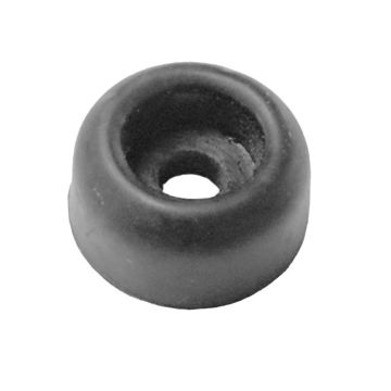Butoir battu caoutchouc noir rond Ø21mm, H11mm