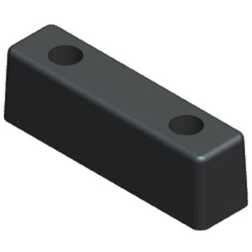 Butoir battu caoutchouc noir L 200 B 52 H 60mm