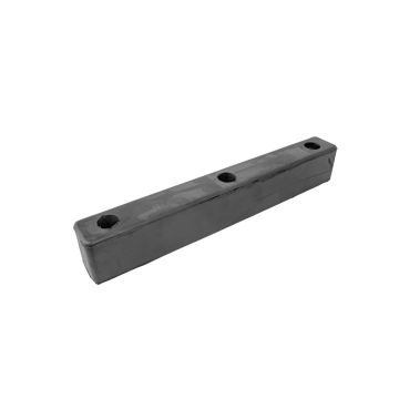 Butoir battu caoutchouc noir L 200 B 52 H 60mm