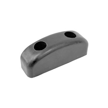 Butoir battu caoutchouc noir 125x40mm, H45mm