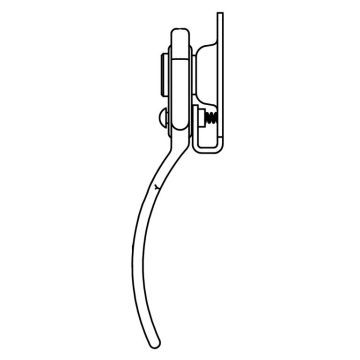 Hebelverschluss links mit Druckknopf