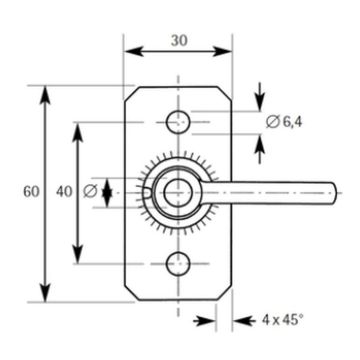 Verrou à ressort  L   62mm, boulon Ø12mm 140490