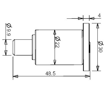 Federriegel, L: 48.5 mm, Bolzen Ø10 mm