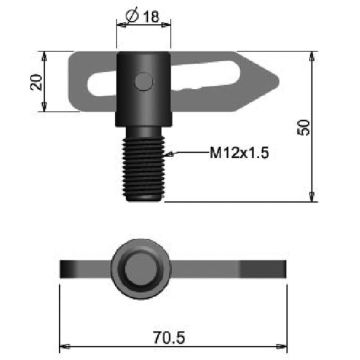 Fermeture basculante hauteur 50mm