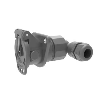 Steckdose 15-pol 24V, 90° Jäger abgewinkelt z. schrauben