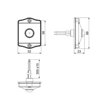 Bewegungsmelder 12/24V  Schaltzeit: 1Minute, 4A