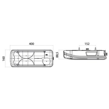 Feu arrière Vignal LC8 KJ 12R 12-24V  gauche