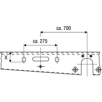 Ersatzradhalter Typ EH1, Ausf. B, 1250 - 1550mm