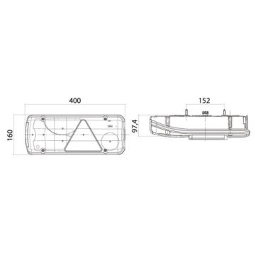 Schlussleuchte Vignal (4) LC8 TH 22C  12-24V  rechts