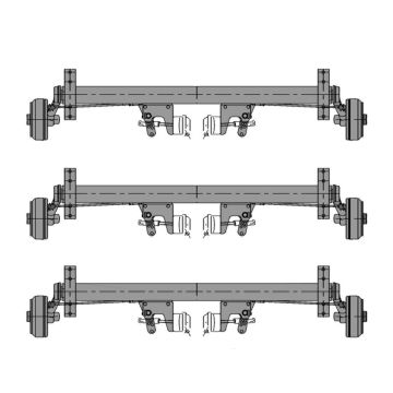 Essieux GU LNGS  DLF 3A5400, pour timon tournante