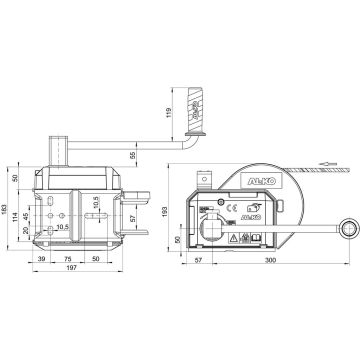 Treuil  900kg avec bande 10 m