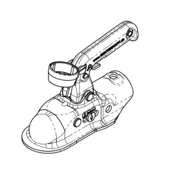 Kugelkupplung Ø 50mm, 1500kg  S100kg 1733853