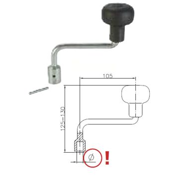 Manivelle (forage 15mm) 1860629