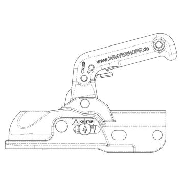 Accouplement à boule Ø 50mm, 3000kg
