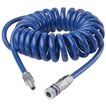 Spiralschlauch Ø 6.5x10mm, blau, mit Anschlüsse Serie 320