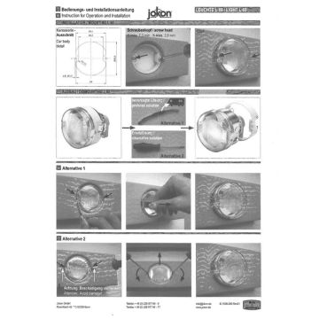 Outil de déverrouillage Jokon pour système de feux 65