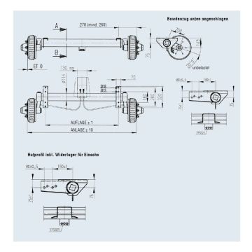 GFA 4000kg, A: 1100 mm, C: 1640 mm