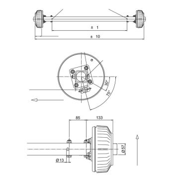 Starrachse 1500 kg, Aufl. 1050, Anl. 1500
