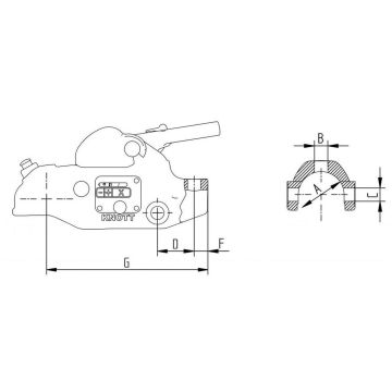 Kugelkupplung Ø 50mm, 3000kg absperrbar 206799001