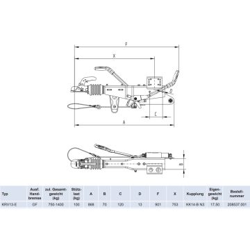 AE KNOTT: KRV13-E GF, 750-1400kg, 100kg