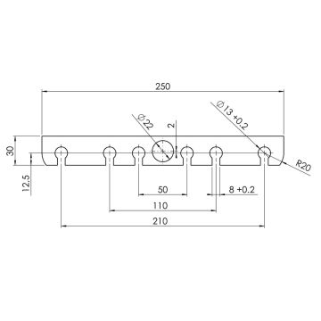 Widerlager Tandem 250x30 roh