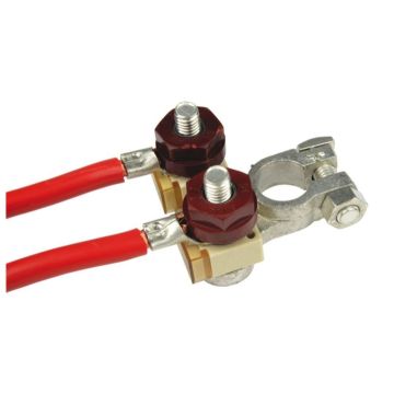 Pince batterie + à 2-pol (boulon M8)