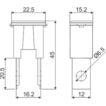 Sicherung PAL-Straight Male, blau, 100A, bis 32V