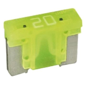 Flachstecks. LOW PROFILE Mini, 020, gelb, 02A, bis 58V