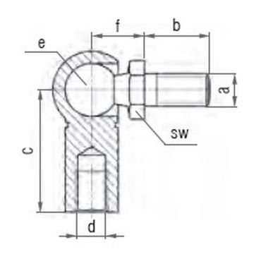 Joint d'angle M8/M8 - CS 13 x 30 - WG-DIN 71802